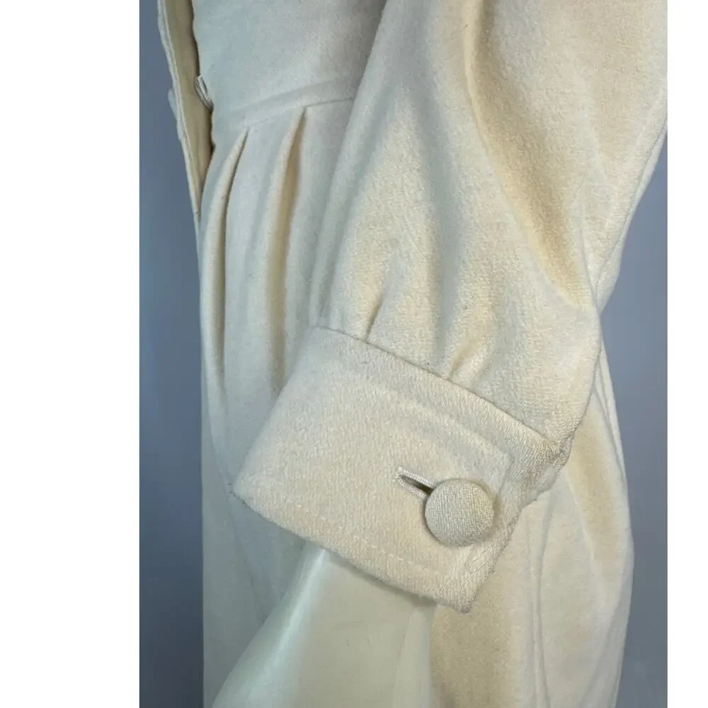 Retro Halogen fitted cream peacoat hoilday formal size medium